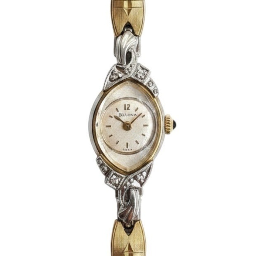 Bulova Vintage 1967 Cocktail Watch 10K RGP M7 Marquise Dial Expansion Band